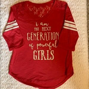 Girls 3/4 sleeve t-shirt